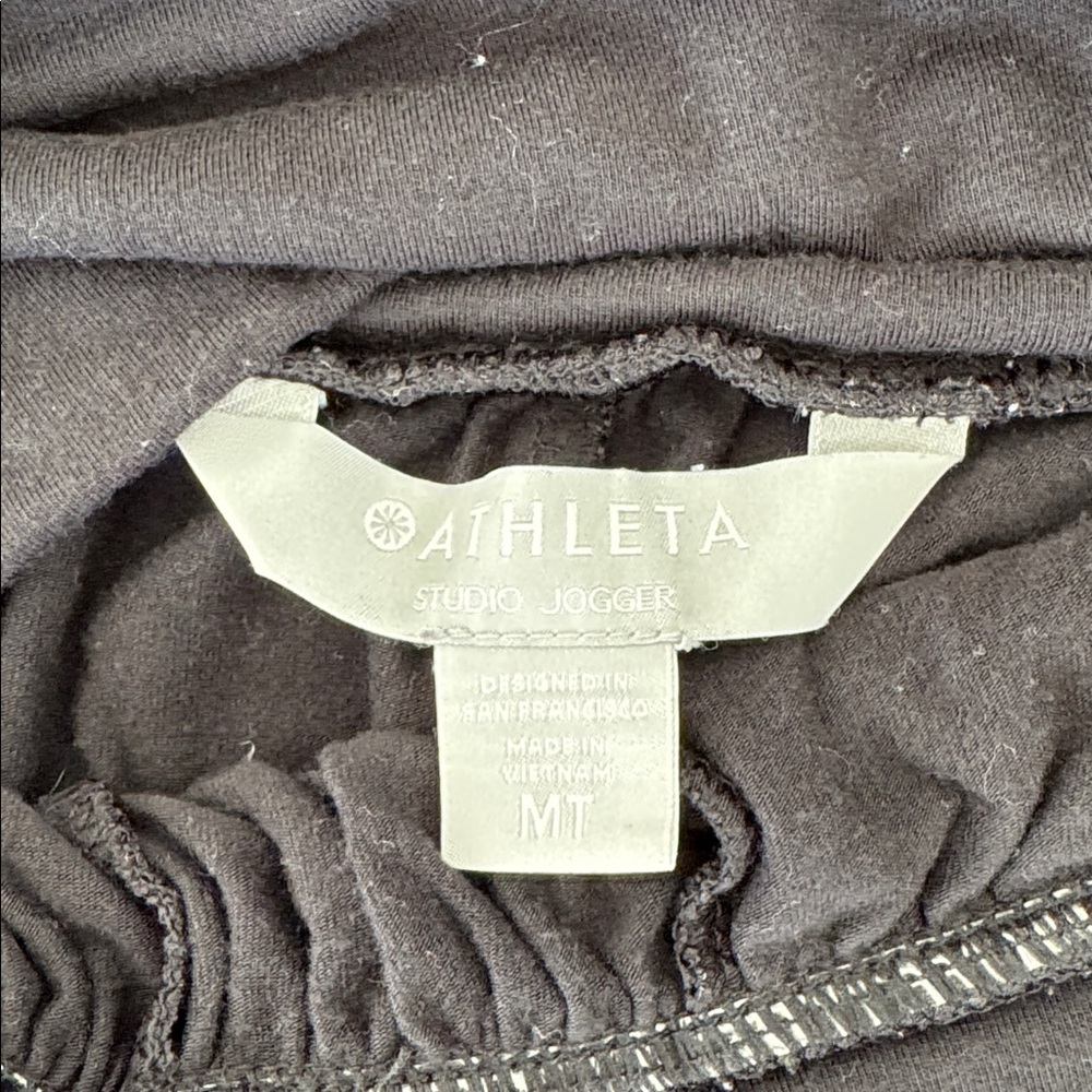 5/$20 Athleta Studio Joggers, black, size Medium Tall. - Picture 2 of 4